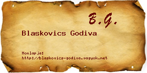 Blaskovics Godiva névjegykártya